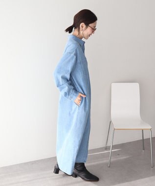 AMERICAN HOLIC 【先行予約】デニムシャツワンピース Light Indigo