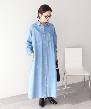 AMERICAN HOLIC 【先行予約】デニムシャツワンピース Light Indigo