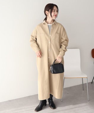 AMERICAN HOLIC 【先行予約】デニムシャツワンピース Beige