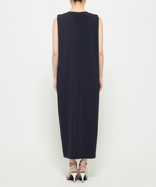 uncrave クールタッチツイル ノースリーブワンピース ダークネイビー