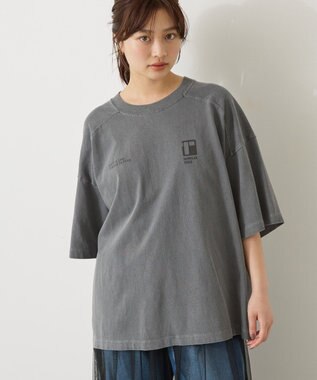 AMERICAN HOLIC 【WEB限定】ピグメント5分袖ロゴプルオーバー