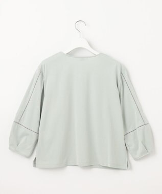 J.PRESS LADIES 【洗える】プレーティングジャージー フロントタック カットソー ミント系