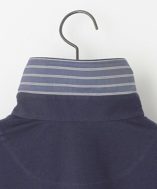 JOSEPH ABBOUD クールビズ【WEB限定・速乾】シャンブレー ポロシャツ ネイビー系