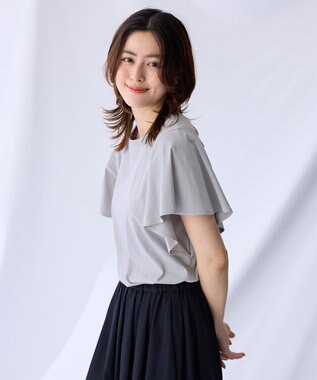 ANY L 【洗濯機可/接触冷感/UVケア】ソロナフリルスリーブプルオーバー グレー