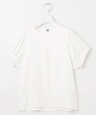 J.PRESS LADIES 【接触冷感・吸水速乾】MULTI EFFECT JERSEY フレンチスリーブ ドルマン カットソー ホワイト系