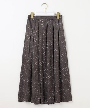 ANY SIS 【洗える】シャイニードットギャザー スカート スレート系