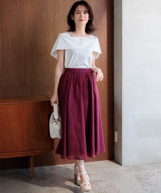 組曲 S 【先行予約】カラーボイル スカート ガーネット系