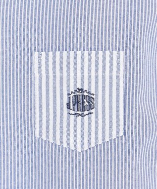 J.PRESS KIDS 【140-170cm】オックスフォード ストライプコンビシャツ ブルー系1