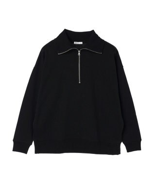 CRAFT STANDARD BOUTIQUE 　裏毛セーラーカラーＺＩＰプルオーバー Black