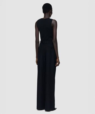 JOSEPH ギャバジンストレッチ ワイドレッグトラウザーズ YUKIO Black