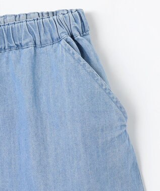 ANY KIDS 裾 スカラップ ショートパンツ デニムブルー