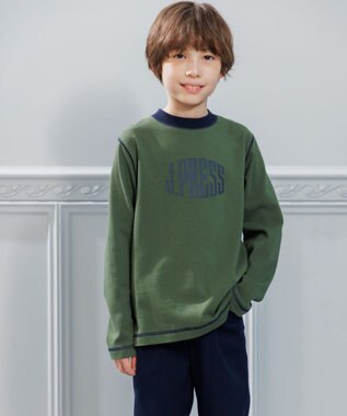 J.PRESS KIDS 【100-130cm】20/2 天竺ロゴ カットソー カーキ系