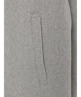 earth music&ecology Ｖネックノーカラーコート Gray Mixture