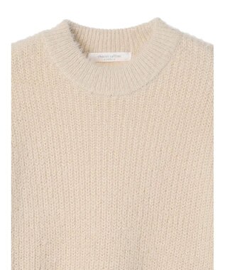 Green Parks フェザーモックネックニットプルオーバー Ecru