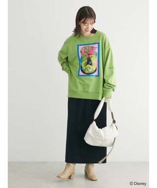 Green Parks ＦＡＮＴＡＳＩＡ／ポスタープリント裏毛プルオーバー Green