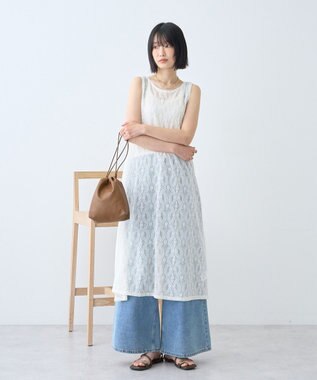 AMERICAN HOLIC レースジャガードノースリーブワンピース