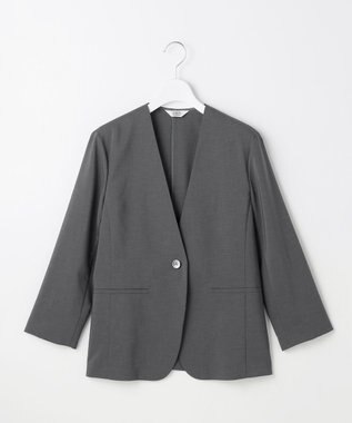 J.PRESS LADIES S 【セットアップ対応】ファンマートロストレッチ ノーカラー ジャケット