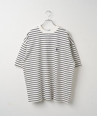 WEGO 【ユニセックス着用ITEM】別注USPOLO　ヘビーウエイトBIGT（S） ホワイトボーダー