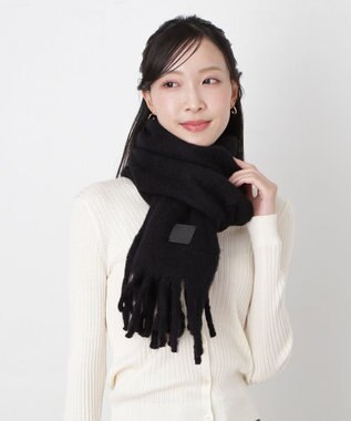 MOONBAT 【WEB限定】FURLA ウール混 ボリューム無地マフラー/幅25cm