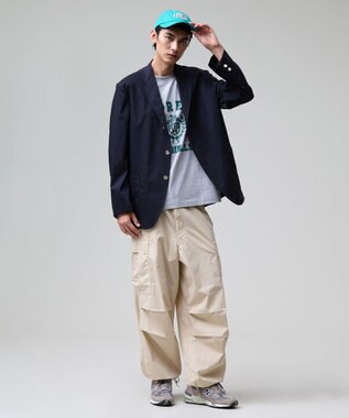 J.PRESS MEN 【J.PRESS ORIGINALS】【UNISEX】Stretch Poplin 3B Blazer / Baggy-Fit ネイビー系