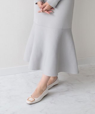 Bridget Birkin 【Bridget Birkin】スクエアバックルフラットシューズ ライトベージュスウェード