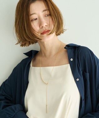 YECCA VECCA 2wayコットンパールスライドラリエット Silver