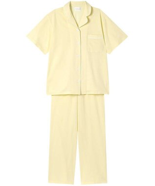 une nana cool 綿混コットンリネン天竺 半袖パジャマ YE