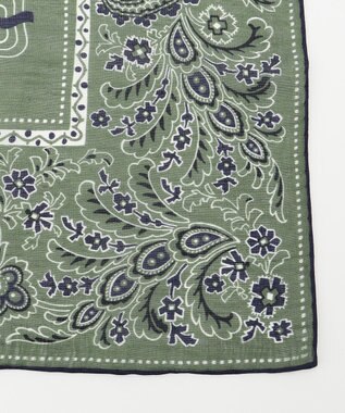 JOSEPH ABBOUD 【イタリア製】バンダナパターンチーフ カーキ系6