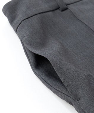 UNFILO イージーケア ワイドパンツ チャコールグレー