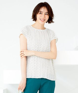 自由区 【WEB限定】ニットカーディガン×ブラウス セット アイボリー系8