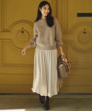 23区 【一部店舗限定/洗える】ハニカム ニット ベージュ系