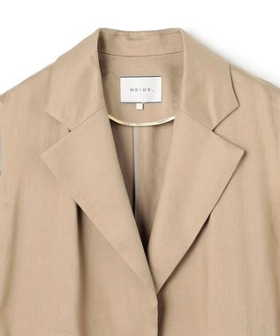 BEIGE， MICA /  リネンブレンドベルト付きジレ  L.Taupe