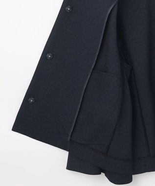 組曲 【WEB限定】ライトリネンライクノーカラー ジャケット ネイビー系
