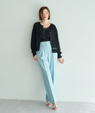 YECCA VECCA シアーMIXカーディガン Off White