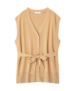 AMERICAN HOLIC 金ボタンニットジレ Camel