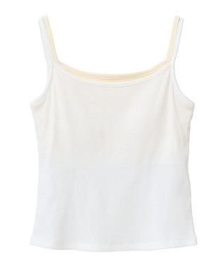 Green Parks ・Ｐｅｔｉｔ　Ｆｌｅｕｒ　レイヤードキャミ（カップ付 Gray Mixture