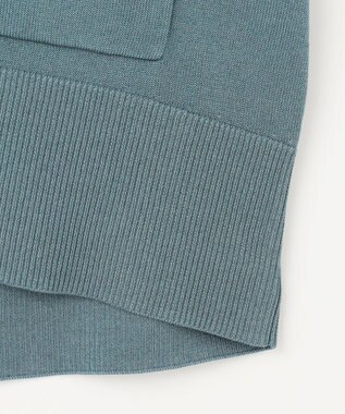 J.PRESS LADIES L 【洗える】SILKY RAYON STRETCH Vネック カーディガン グレイッシュグリーン系