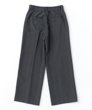 UNFILO イージーケア ワイドパンツ チャコールグレー