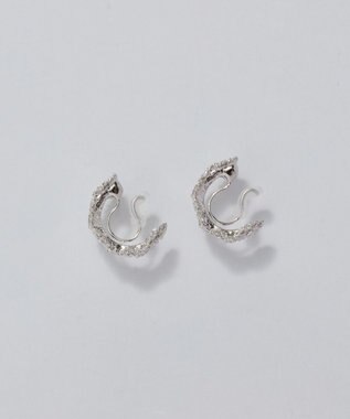 Phoebe 【痛くないシリーズ/金属アレルギー対応】マーガレットフラワーフープライトフィットイヤリング　シルバー シルバー