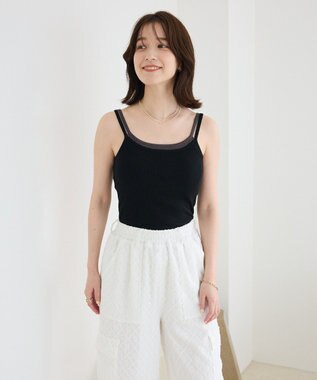 Green Parks ・Ｐｅｔｉｔ　Ｆｌｅｕｒ　レイヤードキャミ（カップ付 Gray Mixture