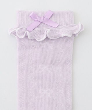 ANY KIDS ハイソックス（サイドリボン） ラベンダー