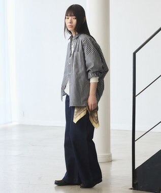 J.PRESS YORK STREET 【WOMEN】ソフトワイドデニム ネイビー系