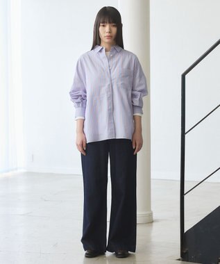 J.PRESS YORK STREET 【WOMEN】ソフトワイドデニム ネイビー系