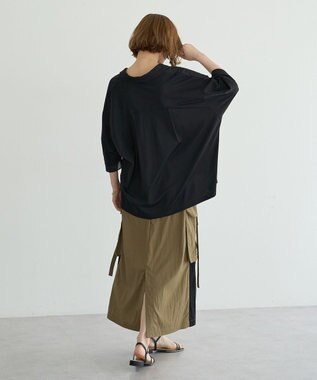 YECCA VECCA 【UVカット/接触冷感/遮熱】COOLカーゴロングスカート Charcoal Gray