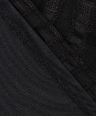 J.PRESS LADIES S 【洗える】チェックコンビジャージー カットソー ブラック系