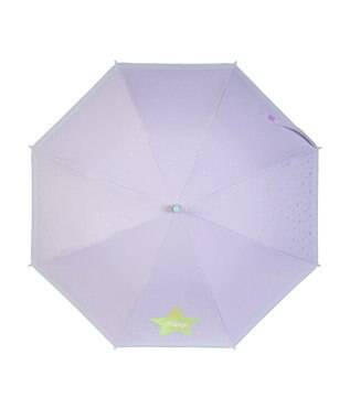MOONBAT キッズ 晴雨兼用日傘 長傘 ビニール窓 スター 50cm 遮光 遮熱 UV ライトパープル
