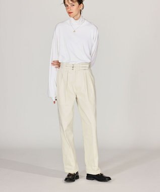 LENO DOUBLE BELTED GURKHA TROUSERS 《UNISEX》 ダブルベルトグルカパンツ IVORY