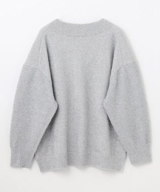 GRACE CONTINENTAL ラメVネックニットトップ シルバー