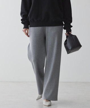 AMERICAN HOLIC バイパチリブニットパンツ Gray Mixture