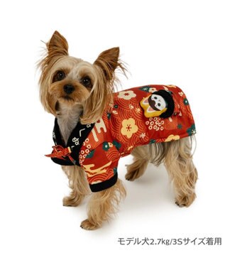 PET PARADISE ペットパラダイス  遠赤外線 レトロぬくぬく半纏 小型犬 レッド